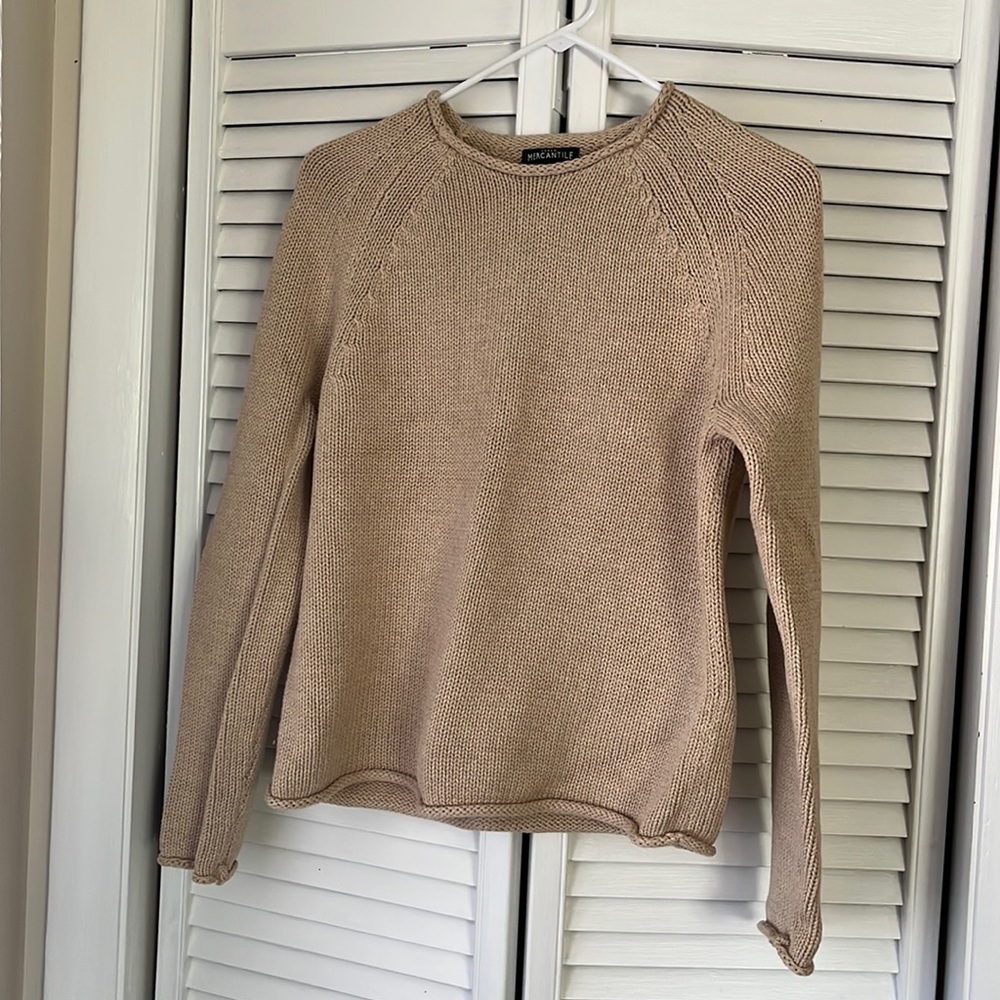 JCrew 100% Cotton 
Size Meduum 
Color Beige